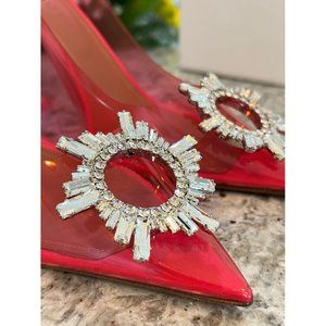 Amina Muaddi Begum 95mm crystal-embellished pumps